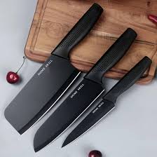 3-Piece Professional Kitchen Knife Set – Black Edition